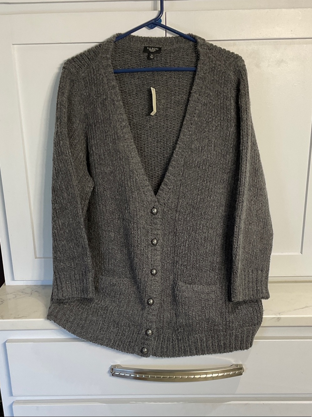 Talbots Steel Colored Wool Sweater